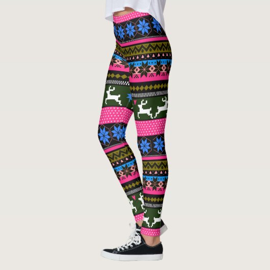 Leggings Motif juste multicolore d'île (Gauche)