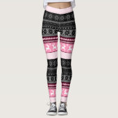 Leggings Motif juste rose d'île (Devant)