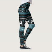 Leggings Motif juste turquoise d'île (Droite)