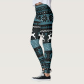 Leggings Motif juste turquoise d'île (Gauche)