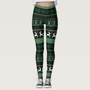 Leggings Motif juste vert d'île
