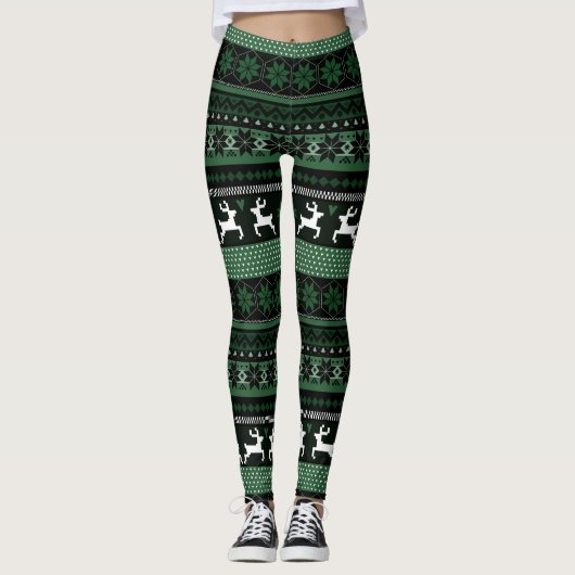 Leggings Motif juste vert d'île (Devant)