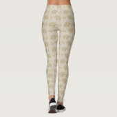 Leggings Motif kaki de caravane d'éléphant (Dos)