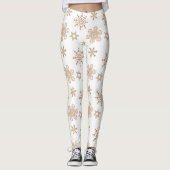 Leggings Motif Kraft Paper Snowflakes ID589 (Devant)