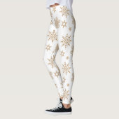 Leggings Motif Kraft Paper Snowflakes ID589 (Gauche)