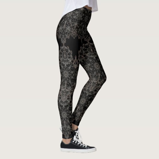 Leggings Motif lacé élégant d'or (Droite)