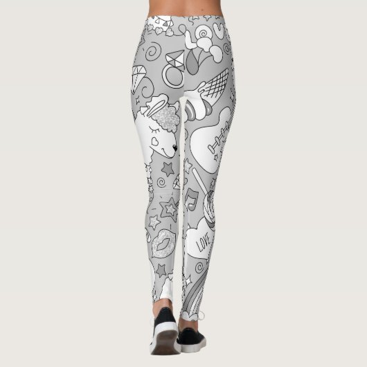 Leggings motif lama 4 (Dos)
