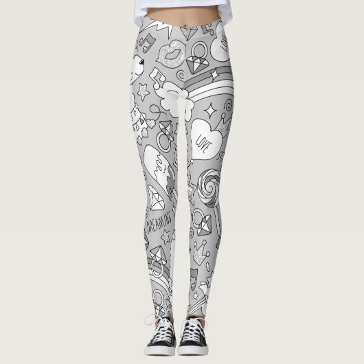 Leggings motif lama 4 (Devant)