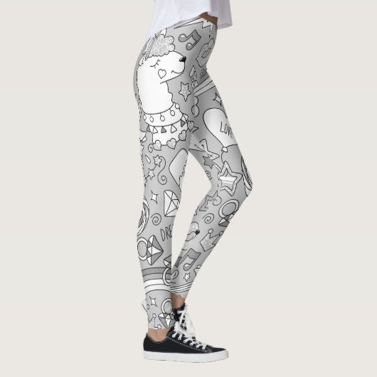 Leggings motif lama 4 (Droite)