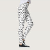 Leggings Motif lapins - Noir et Blanc (Droite)