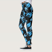 Leggings Motif LBlue Black BG (Gauche)