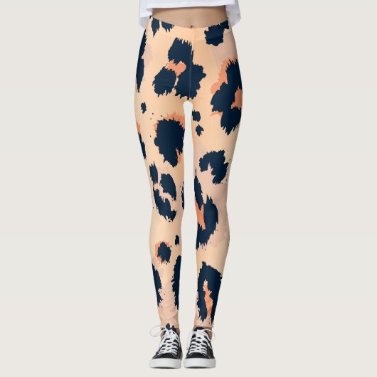 Leggings Motif Leopard : Amusant Design sans Seamless (Devant)
