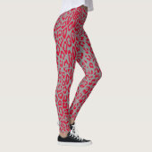 Leggings Motif léopard en rouge et gris (Droite)