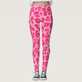 Leggings Motif Leopard moderne rose chaud (Devant)