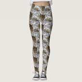 Leggings Motif Leopard & Peonies (Devant)