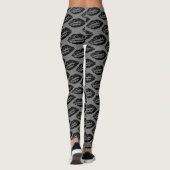 Leggings Motif Lèvres Noires (Dos)