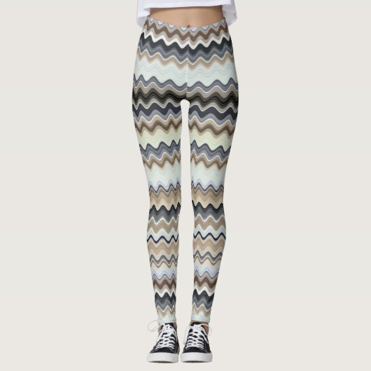 Leggings Motif ligne vague (Devant)