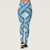 Leggings Motif Lignes Bleues (Dos)