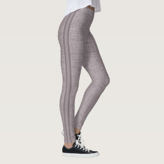 Leggings Motif Lin neutre en Brun Taupe doux