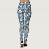 LEGGINGS MOTIF LUAU TIKI (BLEU) (Dos)