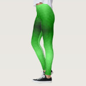 Leggings Motif lumineux à maillage géométrique dégradé vert (Gauche)