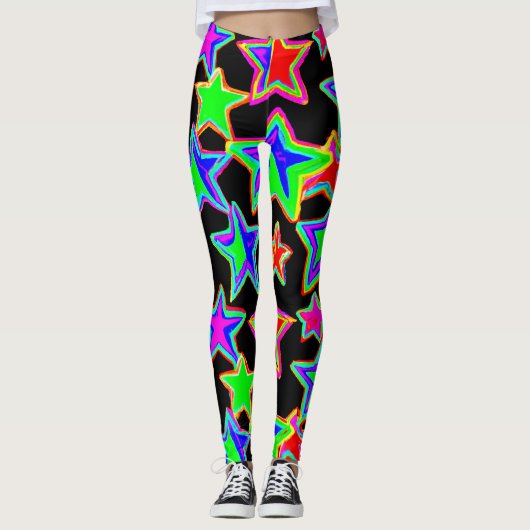 Leggings Motif lumineux Neon Starlight (Devant)