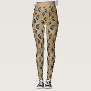 Leggings Motif Lune Étoile Astrologie Vintage