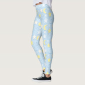 Leggings Motif Lune & Étoiles (Gauche)