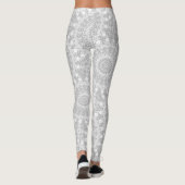 Leggings Motif Mandala Argent Élégant (Dos)