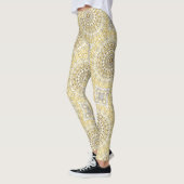 Leggings Motif Mandala jaune or (Gauche)