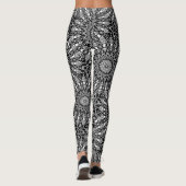 Leggings Motif Mandala noir et blanc (Dos)