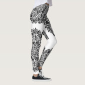 Leggings Motif Mandala noir et blanc moderne géométrique (Droite)