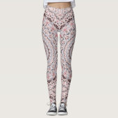 Leggings Motif Mandala Rose et Bleu Boho (Devant)