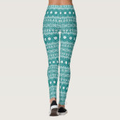 Leggings Motif Mandala Sarcelle Gras (Dos)