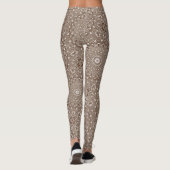 Leggings Motif Mandala Symétrie Brown café (Dos)