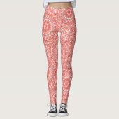 Leggings Motif Mandala Vermillon (Devant)