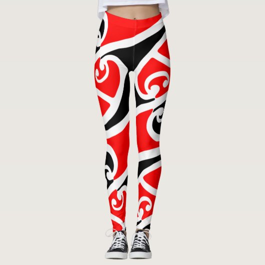 Leggings Motif maori 2 de Kowhaiwhai (Devant)