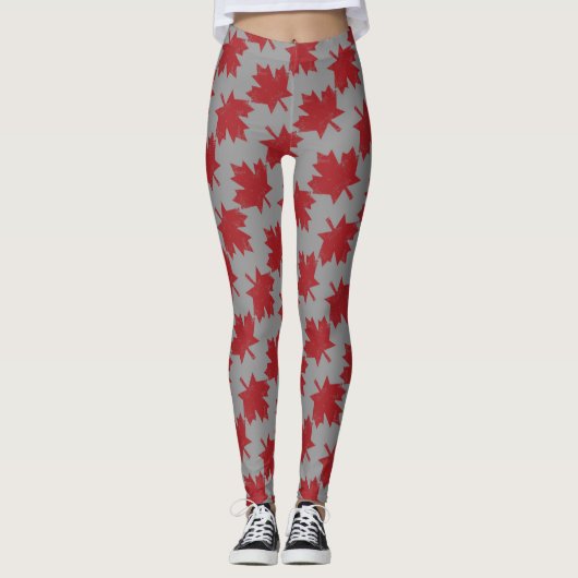 Leggings Motif Maple Leaf (Devant)