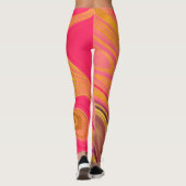 Leggings motif marbré abstrait (Dos)