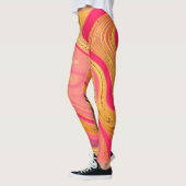 Leggings motif marbré abstrait (Gauche)