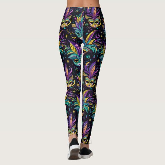 Leggings Motif Mardi Gras Masques (Dos)
