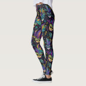 Leggings Motif Mardi Gras Masques (Gauche)