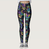Leggings Motif Mardi Gras Masques (Devant)