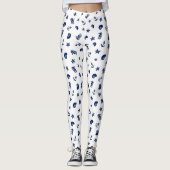 Leggings Motif marin avec hippocampes (Devant)