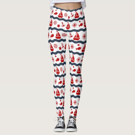 Leggings Motif maritime mignon (Devant)