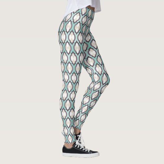 Leggings Motif marocain de turquoise (Droite)