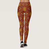 Leggings Motif Masala Brun Jaune Épicé (Dos)