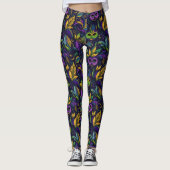 Leggings Motif Masterpiece Mardi Gras Masques (Devant)