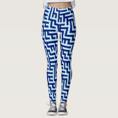 Leggings motif "Maze bleu" (Devant)