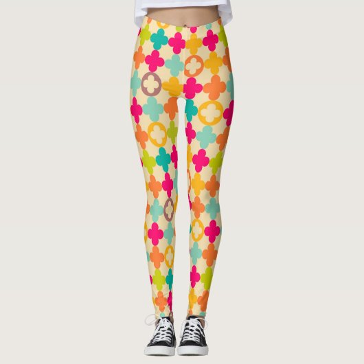 Leggings Motif médiéval vintage de rosette (Devant)